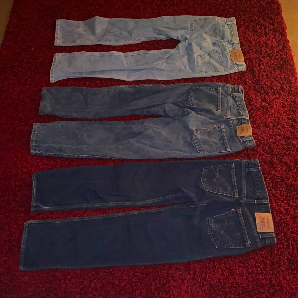 3 pairs of Men's Levi's 505s W-31,L-30, 28 Inseam